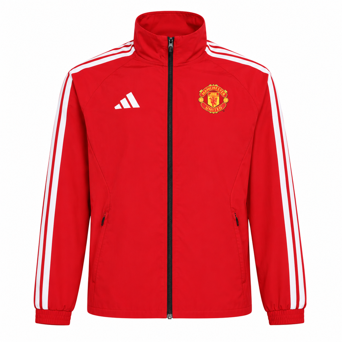 Manchester United Red Training Track Jacket – Full-Zip Long Sleeve