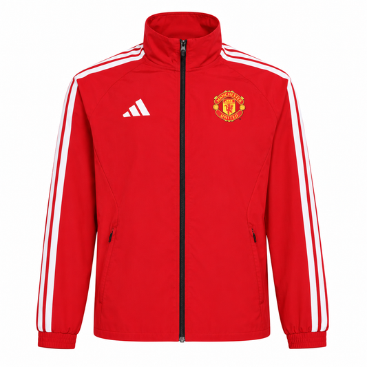 Manchester United Red Training Track Jacket – Full-Zip Long Sleeve