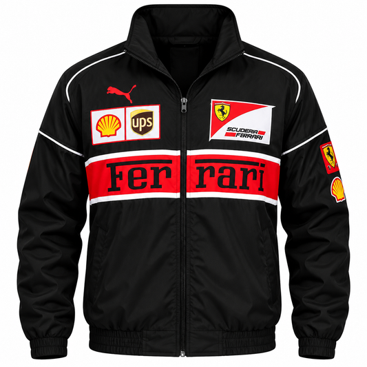Black & Red Racing Track Jacket – Motorsport Style