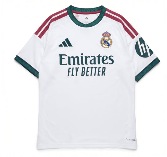 White & Green Real Madrid Home Printed Football Jersey