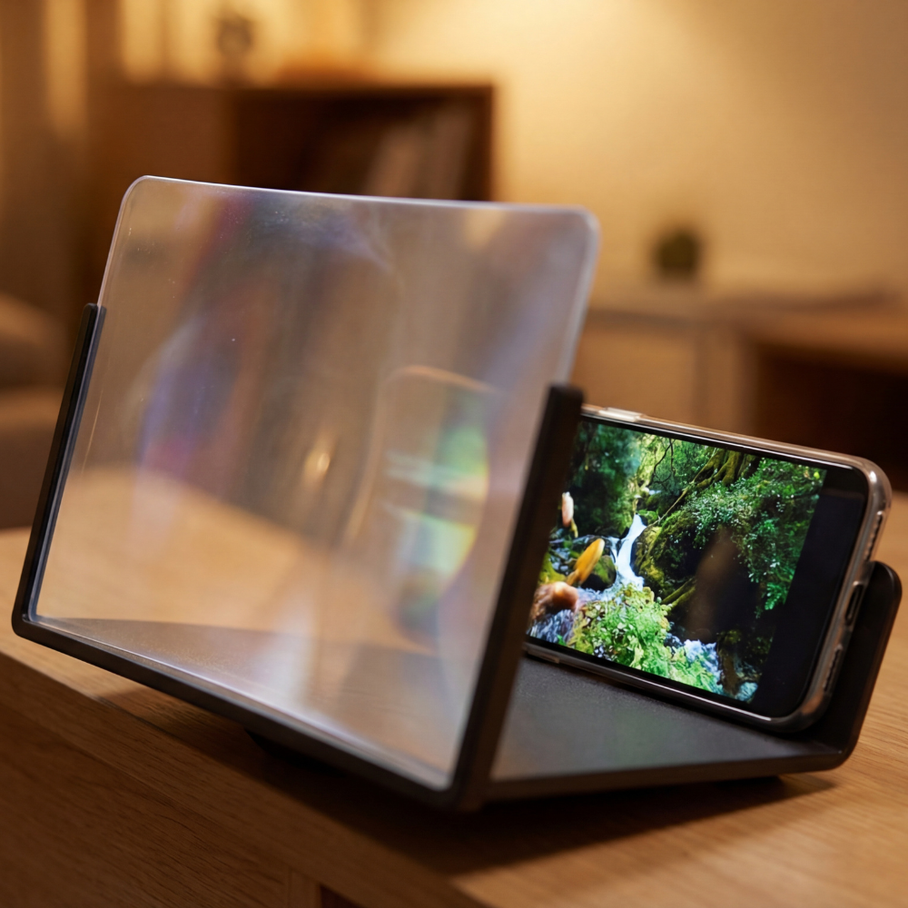 HD Mobile Screen Magnifier – 3D Enlarged Viewing Display