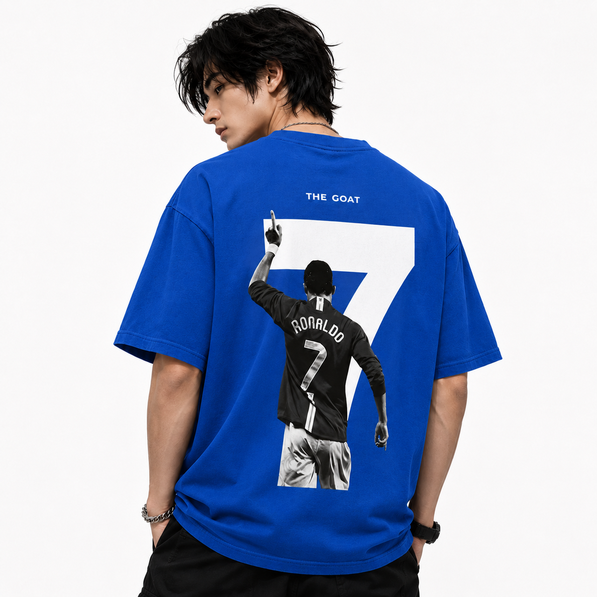 GOAT #7 Graphic Oversized T-Shirt – Football Legend Streetwear Tee