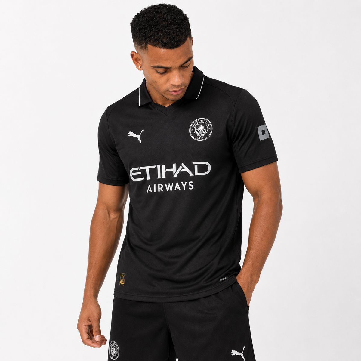 Manchester City Black Premium Football Jersey