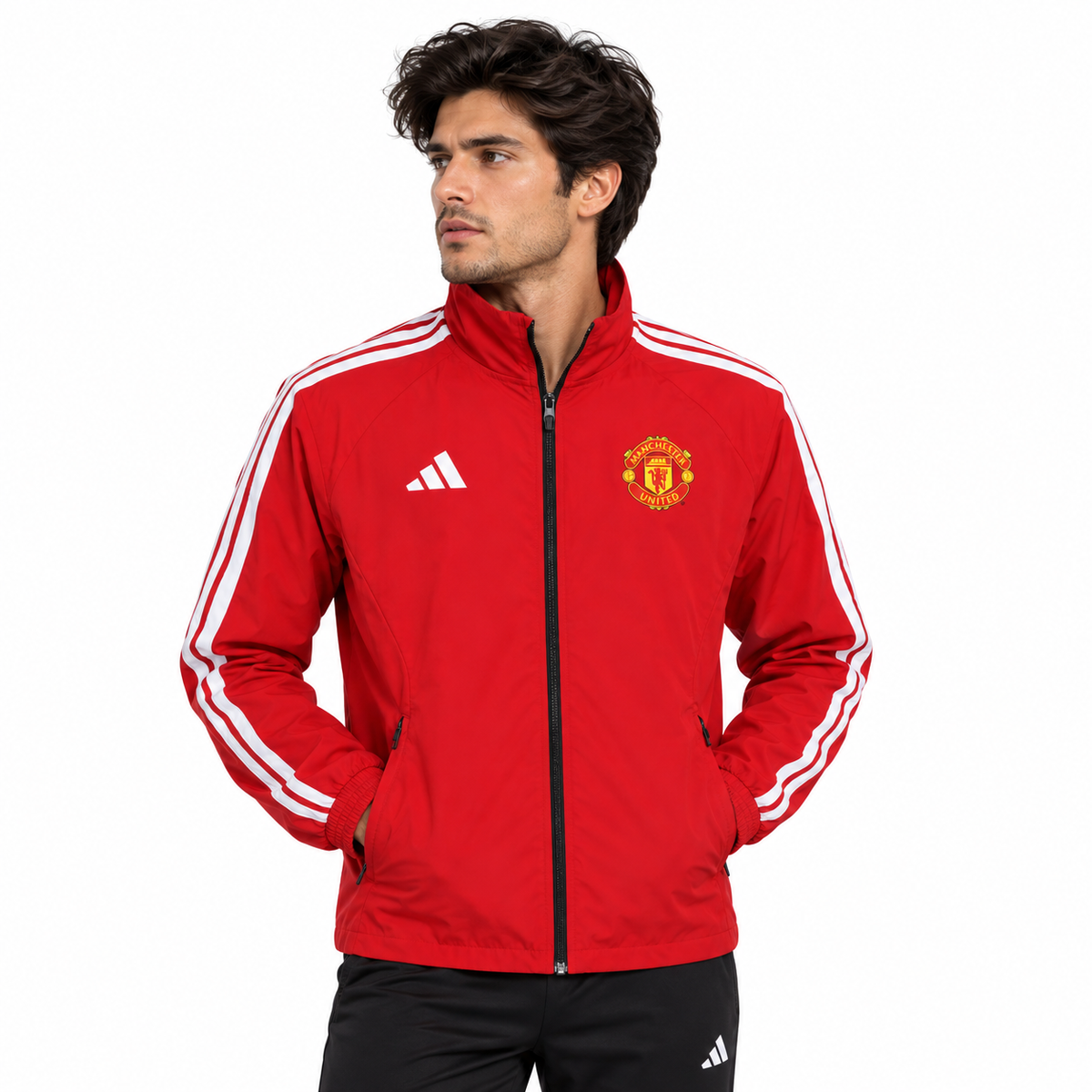 Manchester United Red Training Track Jacket – Full-Zip Long Sleeve