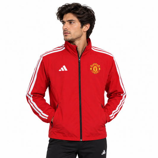 Manchester United Red Training Track Jacket – Full-Zip Long Sleeve