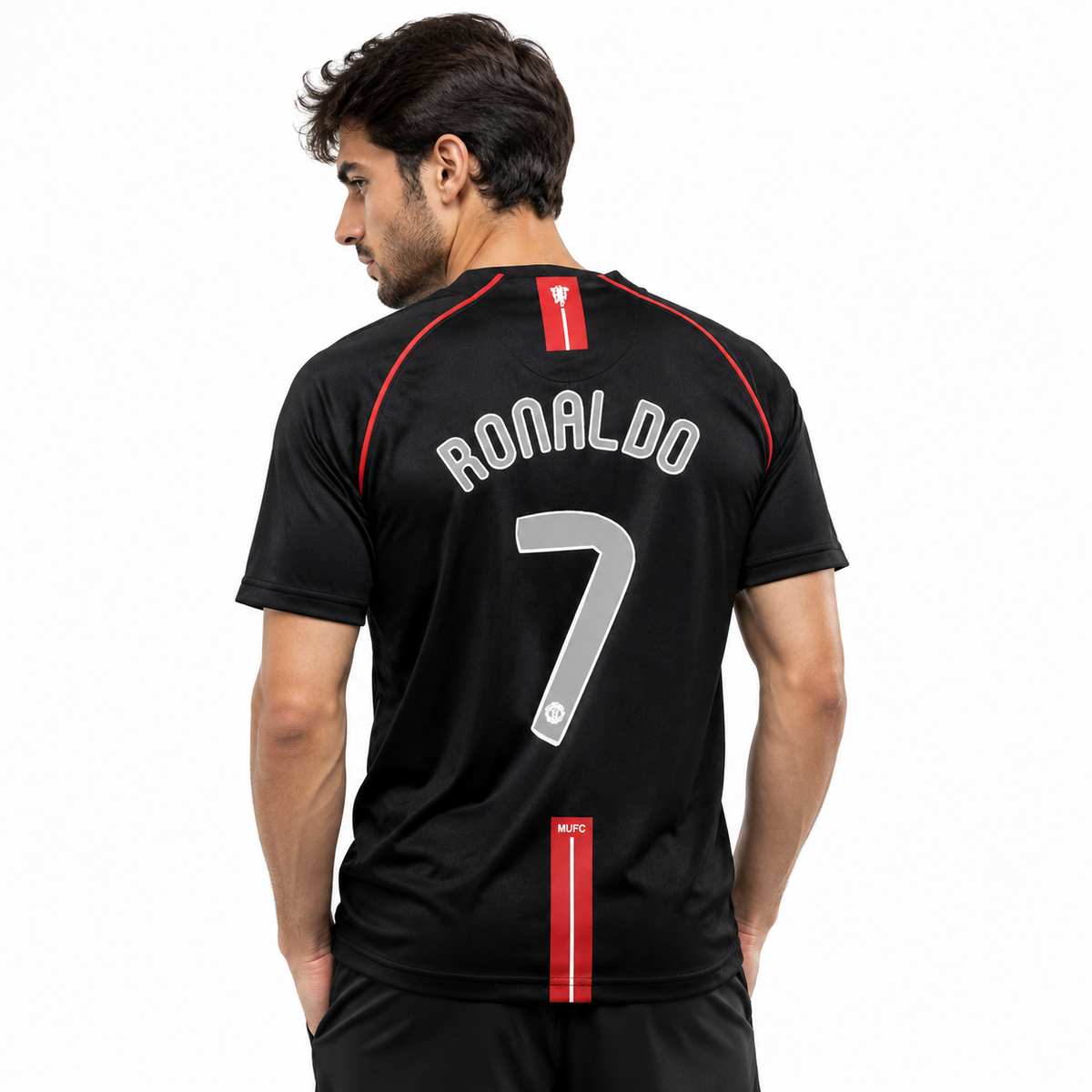 Manchester United Black & Red Ronaldo 7 Football Jersey