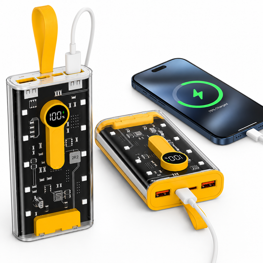 66W Fast Charging Power Bank 20000mAh – Digital Display & Dual USB Output