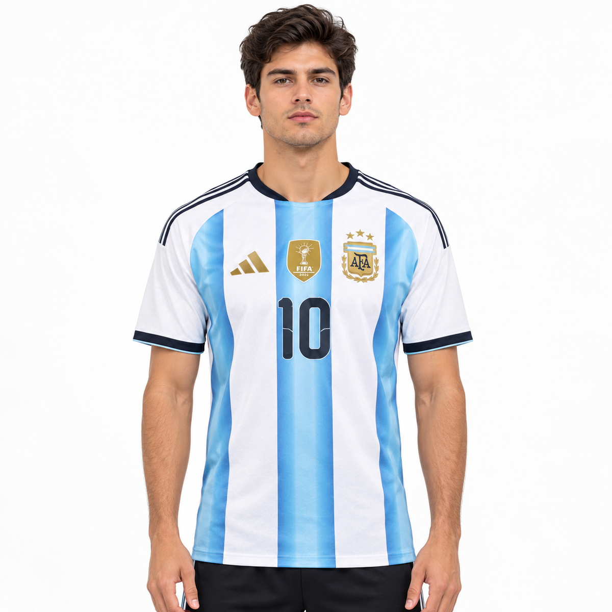 Argentina #10 Premium Football Jersey – Sky Blue & White embroided