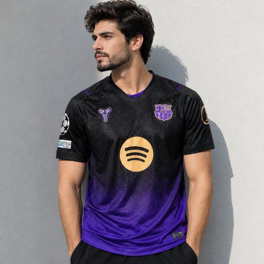 Black & Purple Printed Football Jersey – Premium Style