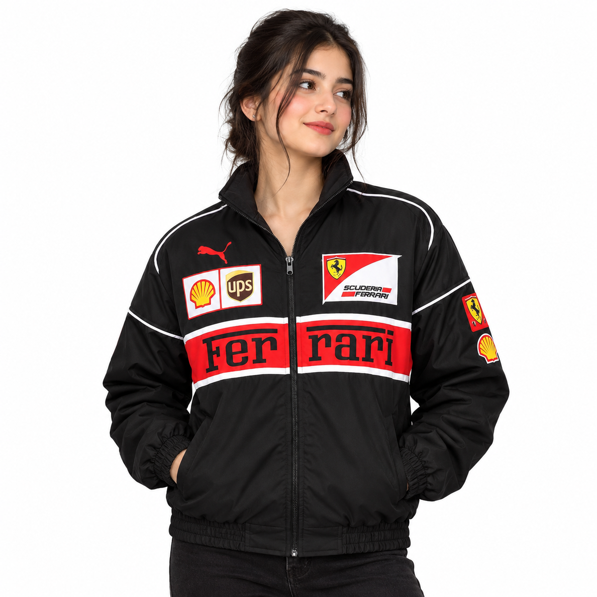 Black & Red Racing Track Jacket – Motorsport Style