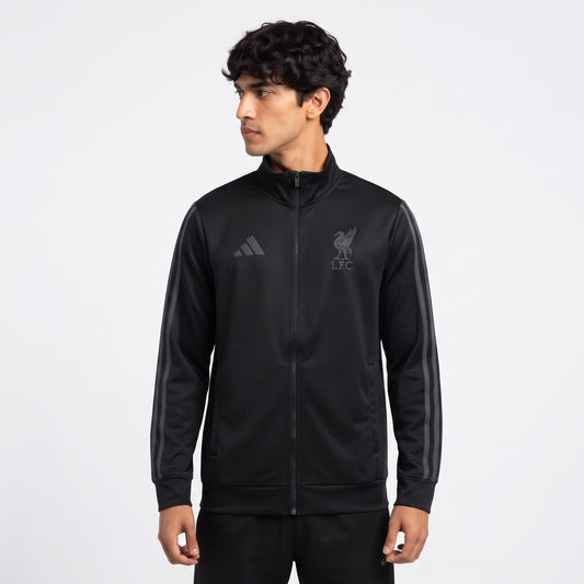 Black Liverpool Training Track Jacket – Full-Zip Long Sleeve