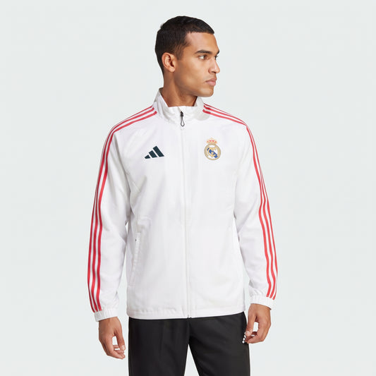 White & Red Real Madrid Full-Zip Training Track Jacket