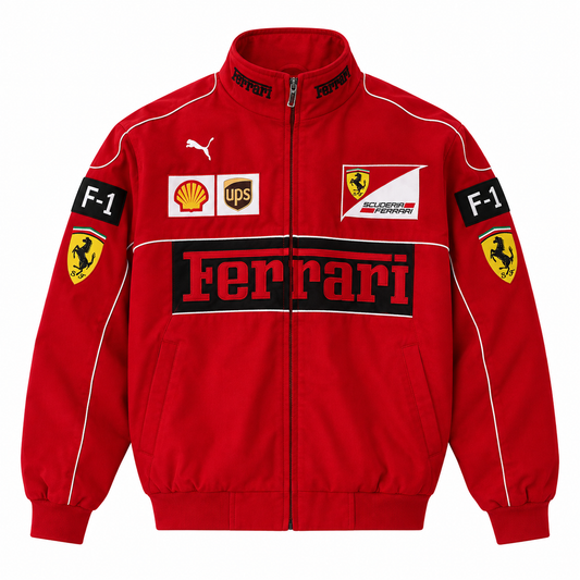 Red Motorsport Racing Track Jacket – Premium Sporty Style