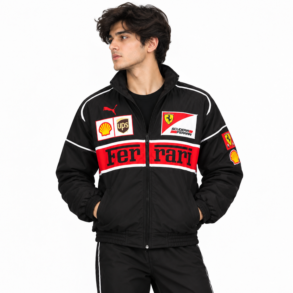 Black & Red Racing Track Jacket – Motorsport Style