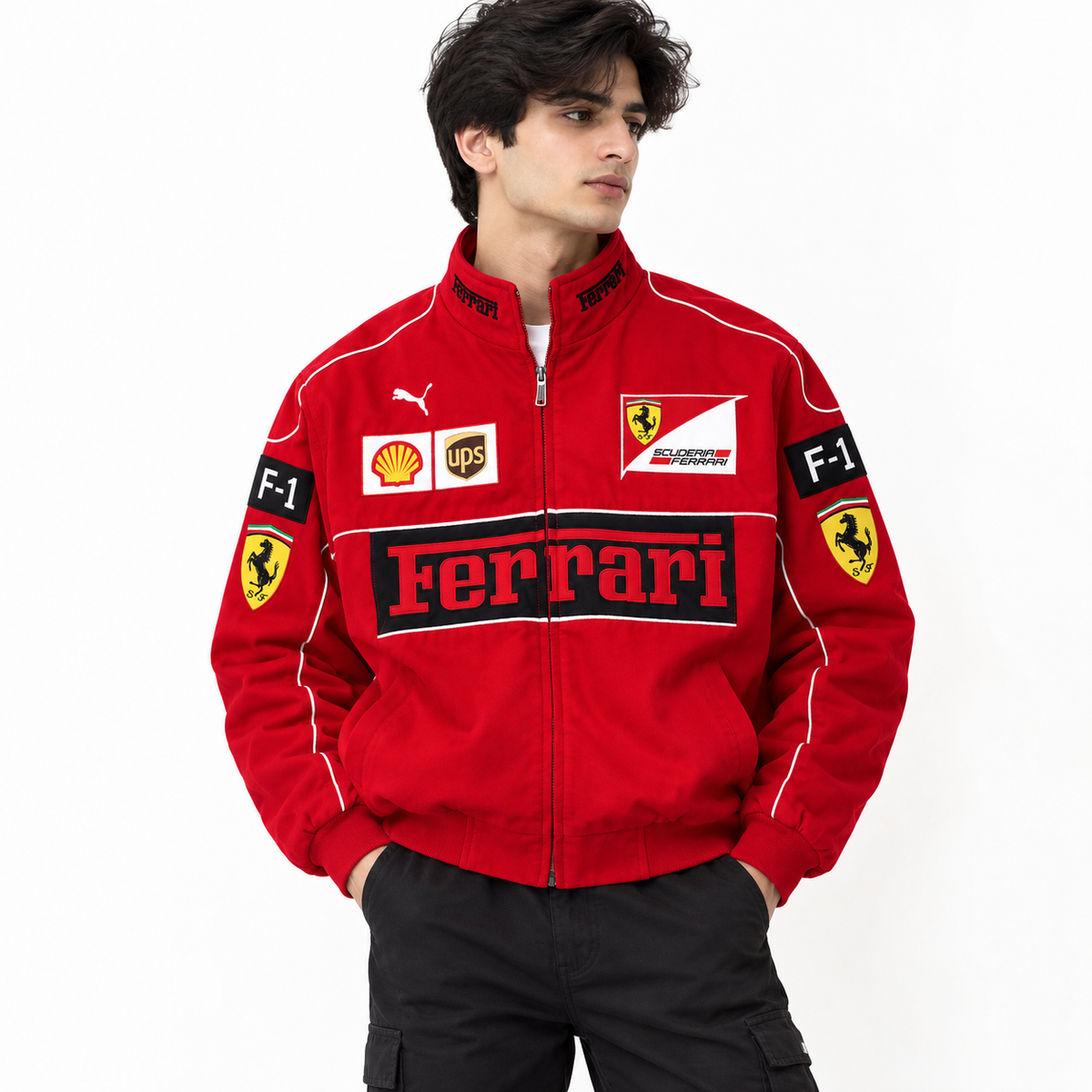 Red Motorsport Racing Track Jacket – Premium Sporty Style