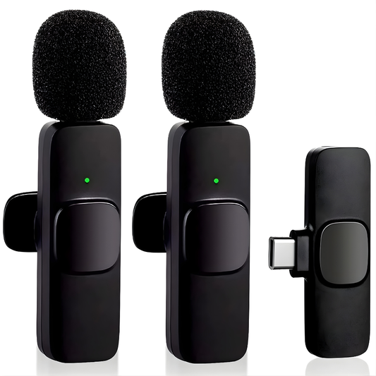 Wireless Lavalier Microphone – Compatible with Android & iPhone