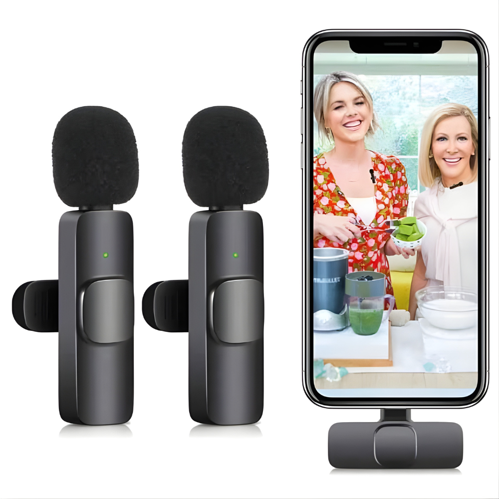 Wireless Lavalier Microphone – Compatible with Android & iPhone